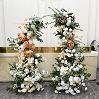 Arche de roses artificielles en soie couleur moka, élégante décoration de mariage et de fête, taille moderne personnalisable