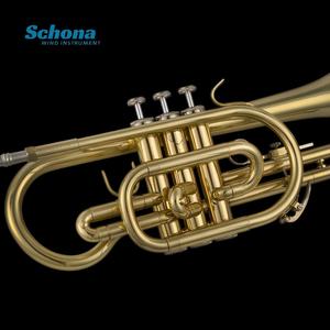 <span class=keywords><strong>Corneta</strong></span> de Latón Metálico Lacado en Oro, <span class=keywords><strong>Corneta</strong></span> Profesional en Sib con Tres Llaves Verticales - Product Image 3