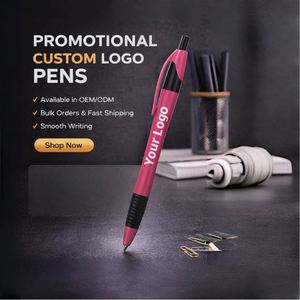 Stylo bille classique coloré à prise souple, personnalisable pour hôtels, événements et cadeaux promotionnels en gros, rechargeable - Product Image 3