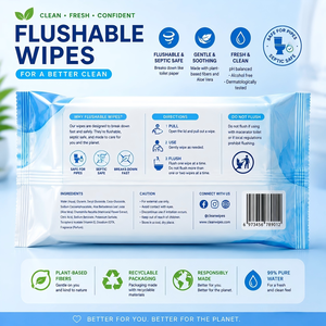 Lingettes pour bébé à 99% d'eau pure avec aloe vera, soin de la peau sensible, sans alcool, biodégradables, douces, paquet de 80 - Product Image 2