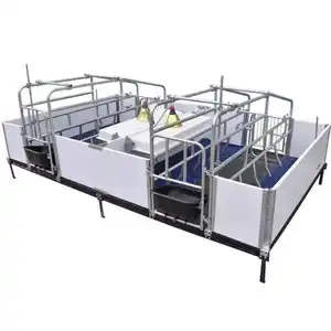Hot dip galvanized piglet birth delivery bed pig farming equipment farrowing crate