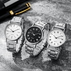 Reloj de cuarzo para hombre, superventas, con correa de acero inoxidable, estilo popular para estudiantes. - Product Image 1