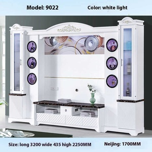 OEM oro espejo iluminación Led madera diseño última sala de estar esquina negra mejor madera lujo gabinete conjunto <span class=keywords><strong>mesa</strong></span> de centro <span class=keywords><strong>soporte</strong></span> de <span class=keywords><strong>TV</strong></span> - Product Image 2