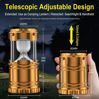 Lanterne de camping LED rechargeable par USB, pliable, étanche IP65, lampe de tente, batterie externe, lampe suspendue portable, lumière blanche chaude pour l'extérieur