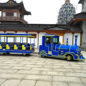 รถไฟทัวร์เมืองยอดนิยม รุ่นคลาสสิก ขับขี่มั่นคง รถไฟทัวร์ OEM สำหรับสถานที่ท่องเที่ยว - Product Image 5