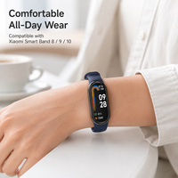 Correa de Reloj de Silicona Suave con Conector Metálico, Compatible con Xiaomi Smart Band 10 9 8 8 NFC, Liberación Rápida, para Deportes Diarios