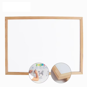 Pizarra Magnética con Marco de Madera Foska, Pizarra Blanca para Aula y Oficina - Product Image 1