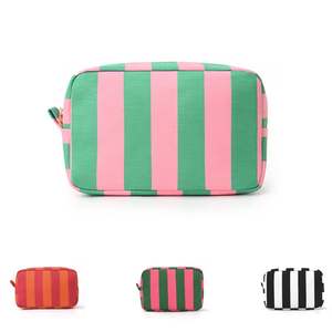 Personalized Embroidery Custom Logo PVC Zipper Closure NATIONAL Style Waterproof Durable Medium/<b>Large</b> Capacity <b>Cosmetic</b> <b>Bag</b> - Product Image 1