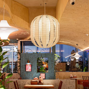 Lustre ovale LED de style Wabi Sabi japonais pour salle à manger, décoration intérieure - Product Image 4