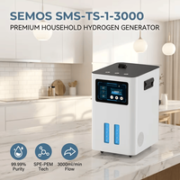 Générateur d'hydrogène à inhalation avec boîtier en aluminium durable, certifié CE, puissance 520W, débit élevé de 3000ml/min pour usage commercial et domestique