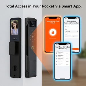 Serrure de porte intelligente à reconnaissance faciale 3D, serrure numérique à reconnaissance de la veine palmaire Tuya WiFi avec écran IPS HD et caméra pour Airbnb, hôtel, maison, bureau - Product Image 3