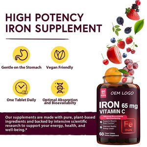 แคปซูลธาตุเหล็กและ<span class=keywords><strong>วิตามิน</strong></span>ซี ดูดซึมสูง อาหารเสริมสำหรับผู้หญิง ช่วยบรรเทาภาวะโลหิตจางและเสริมสร้างภูมิคุ้มกัน - Product Image 3