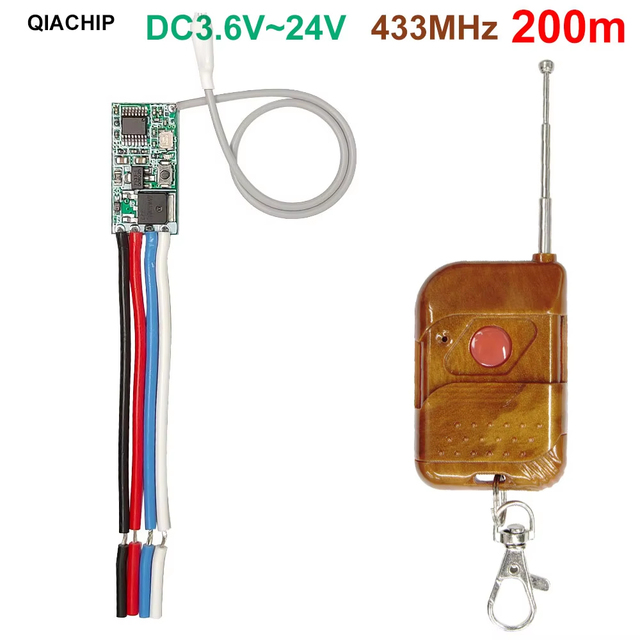 433mhz Wireless RF Remote Control DC 3.6V 5V 9V 12V 24V 1CH Mini Relay Switch LED Lamp Controller Micro Receiver Transmitter DIY