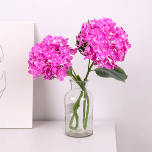 Fleurs d'hortensia artificielles en tissu de soie PU, haute simulation, branche unique, pour décoration de mariage et accessoires de maison - Product Image 4