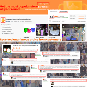 Tavolo da <span class=keywords><strong>Bar</strong></span> Illuminato a LED con 16 Colori Cangianti, Impermeabile, Ricaricabile, Arredo per Esterni per Club, Eventi, Feste, Casa, Matrimoni e Noleggi - Product Image 5