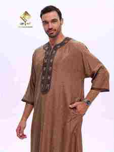 Robe arabe haut de gamme pour homme, collection 2025, en tissu doux et anti-boulochage, pour des journées lumineuses - Product Image 3