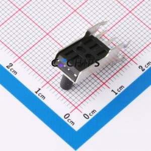 TC-1125-A10-B5.0-250 Tactile Switch Through hole-3P,8.6x16.2mm Switch Round Button 2.5N Right Angle Insert With Bracket - Product Image 2