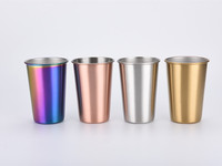 Mug à bière en acier inoxydable de 16 oz pour le camping, logo gravé au laser, isolation thermique 0-6 heures, emballage écologique disponible