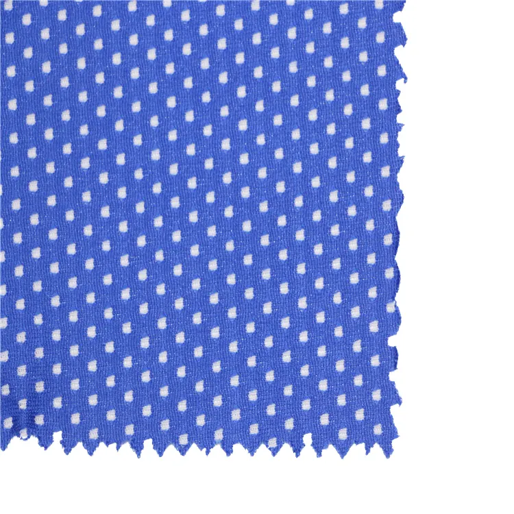 Square knit pattern 100% polyester Double Dye knit swiss dot fabric Birds eye Mesh Sportswear Polka Dots Fabric