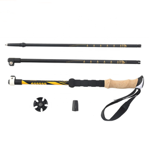 Bastón de Senderismo Plegable Ligero de Aluminio y Carbono con Mango de Corcho, Ajustable en Tamaños, para Aventuras al Aire Libre - Product Image 3