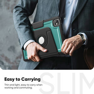 Housse de tablette en cuir PU ajuster étui de béquille pour iPad Pro 11 2024 affaires pare-chocs intégré dans un porte-crayon - Product Image 5