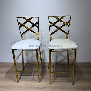 SMOOTH Factory Wholesale Gold Stainless Steel Chameleon High <b>Bar</b> <b>Stool</b> Chair For Wedding Hotel - Product Image 2