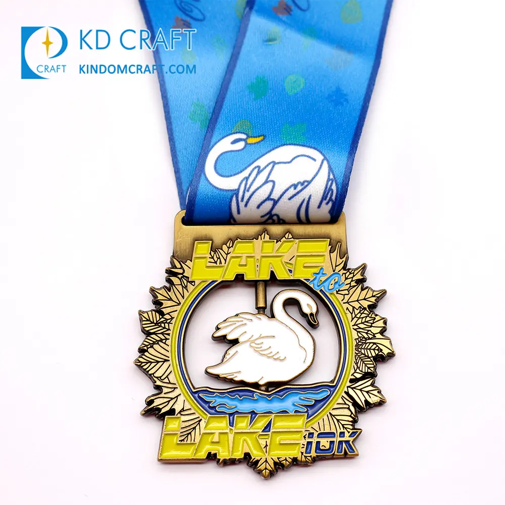 Medallas giratorias de metal esmaltadas para correr, pequeñas, de alta calidad, para Turquía, Tailandia, premios de recuerdo giratorio
