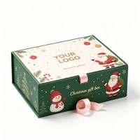 Cajas de Regalo Decorativas Navideñas de Alta Gama con Laminación Mate y Recubrimiento UV - Caja Ecológica para Empacar Bufandas Navideñas