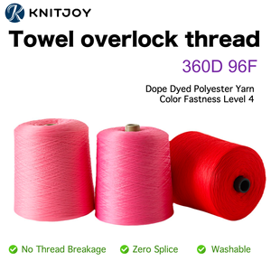 360D 96F fil extensible en polyester élastique à haute teneur en vrac fil de polyester recyclé à motif teint sans décoloration pour tapis de souris - Product Image 2