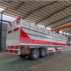 Remorques 2 et 3 essieux, capacité de charge 40-80 tonnes, <span class=keywords><strong>pour</strong></span> voitures, semi-remorques grillagées multi-transports <span class=keywords><strong>pour</strong></span> le transport de bétail et de moutons - Product Image 1