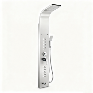 <span class=keywords><strong>Columna</strong></span> <span class=keywords><strong>de</strong></span> <span class=keywords><strong>Ducha</strong></span> <span class=keywords><strong>Dorada</strong></span> con Acabado Níquel Cepillado, Panel <span class=keywords><strong>de</strong></span> <span class=keywords><strong>Ducha</strong></span> Inteligente <span class=keywords><strong>de</strong></span> Acero Inoxidable 304 con Chorros <span class=keywords><strong>de</strong></span> Spa en Cascada y Sistema <span class=keywords><strong>de</strong></span> Lluvia - Product Image 5