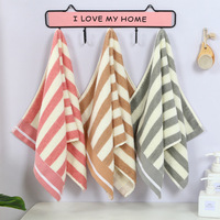 Colour Bars Satin File Thicken Cotton Towels Absorb Water Home Bathroom Towels Wholesale