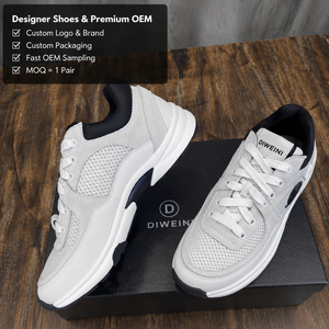 Zapatos de Diseño de Lujo para Hombre y Mujer, Zapatos Deportivos de Malla Gris y Negra de Alta Calidad, Zapatillas para Correr, Nuevas - Product Image 1