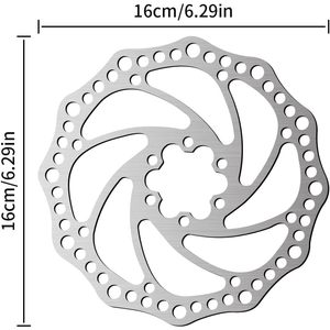 Premio 160mm in acciaio inox rotore freno a disco bici con 6 bulloni adatti per bici da strada Mountain Bike MTB BMX 203mm dimensioni - Product Image 6