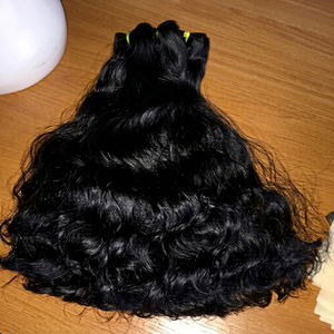 Livraison gratuite de cheveux indiens naturels, extension de cheveux humains à ondulation naturelle, 100% - Product Image 1
