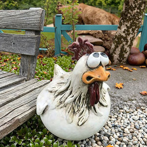 Adornos <span class=keywords><strong>de</strong></span> Gallina <span class=keywords><strong>de</strong></span> Resina <span class=keywords><strong>de</strong></span> <span class=keywords><strong>Cuento</strong></span> <span class=keywords><strong>de</strong></span> Hadas Creativos con Ojos Grandes para Decoración <span class=keywords><strong>de</strong></span> Exteriores - Product Image 3