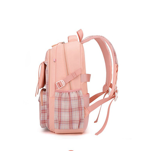 <span class=keywords><strong>Sac</strong></span> <span class=keywords><strong>à</strong></span> <span class=keywords><strong>dos</strong></span> décontracté imperméable pour filles, <span class=keywords><strong>sac</strong></span> d'école mignon <span class=keywords><strong>à</strong></span> carreaux avec pochette pour bagage, idéal pour les voyages et l'usage quotidien - Product Image 6