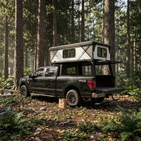 Tente de camping pour camionnette légère, quatre saisons, résistante à la neige et au vent, à parois rigides, pour benne de camionnette de 5,5 à 8 pieds
