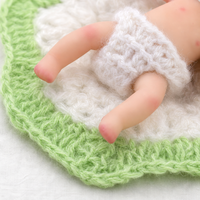 Modische, hübsche 4-Zoll-Silikon-Reborn-Babypuppe mit weichem Körper für die Heimdekoration
