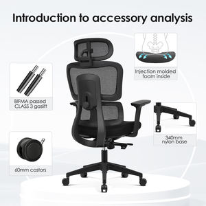 Silla de Oficina Giratoria con Ruedas de Alta Calidad, Venta Directa de Fábrica, Silla Ergonómica para Computadora, Muebles de Oficina - Product Image 4