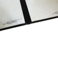 Couverture de menu de restaurant en PET de taille A4 de 8.5*11 pouces de haute qualité en cuir Yimi 2 pages 4 vues de fournisseurs d'usine