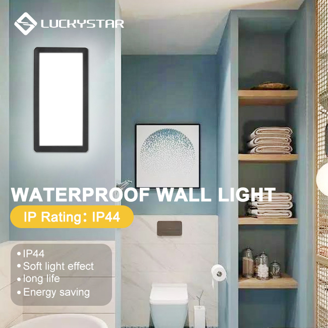 Настенное крепление для помещений и улицы, Круглый квадратный прямоугольный настенный светильник, домашний декор, Современная Белая и черная светодиодная настенная лампа