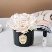 Fleur artificielle de rose éternelle parfumée longue durée pour intérieur avec huile aromatique en spray