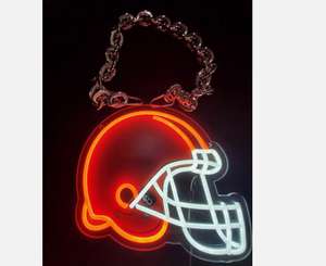 Fans de football néon personnalisé 32 équipes Minnesota Vikings Sport grand collier chaînes LED s'allument chaîne extérieure Bling - Product Image 4