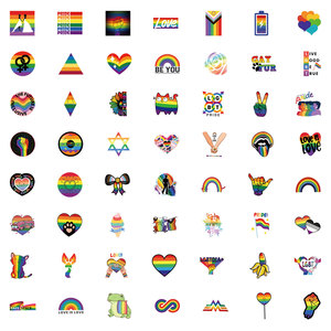 50 יחידות מדבקת תהלוכת גאווה קשת <span class=keywords><strong>LGBT</strong></span> שוויון אהבה הומו