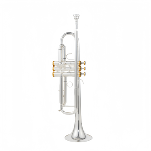 Trompeta Profesional de Alta Calidad con Tono BB, Cuerpo de Latón, Bañada en Plata, Vara de Afinación Inversa, Llave de Agua <span class=keywords><strong>Amado</strong></span>, Instrumento de Viento Duradero - Product Image 2
