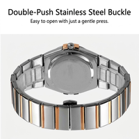 VVS Luxe Montre Homme Habillé Quartz Bicolore Acier Inoxydable Charm Aiguille Date 40mm 18mm OEM ODM Low MOQj