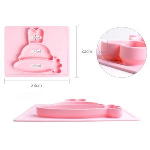 Fournitures d'alimentation en Silicone à aspiration divisée, assiettes de bol pour bébés, enfants en bas âge - Product Image 2
