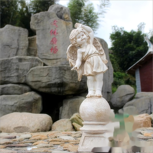 Moule de sculpture <span class=keywords><strong>en</strong></span> résine pour statue de cimetière personnalisée <span class=keywords><strong>en</strong></span> béton grandeur nature, motif ange avec ailes, ange gardien, ou femme occidentale - Product Image 5