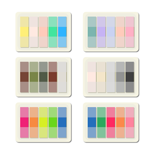 Bloc de Notas Adhesivas Transparentes Impermeables de PET con Índice de Colores Morandi, Estilo Bonito para Oficina, Escritura y Promoción - Product Image 3